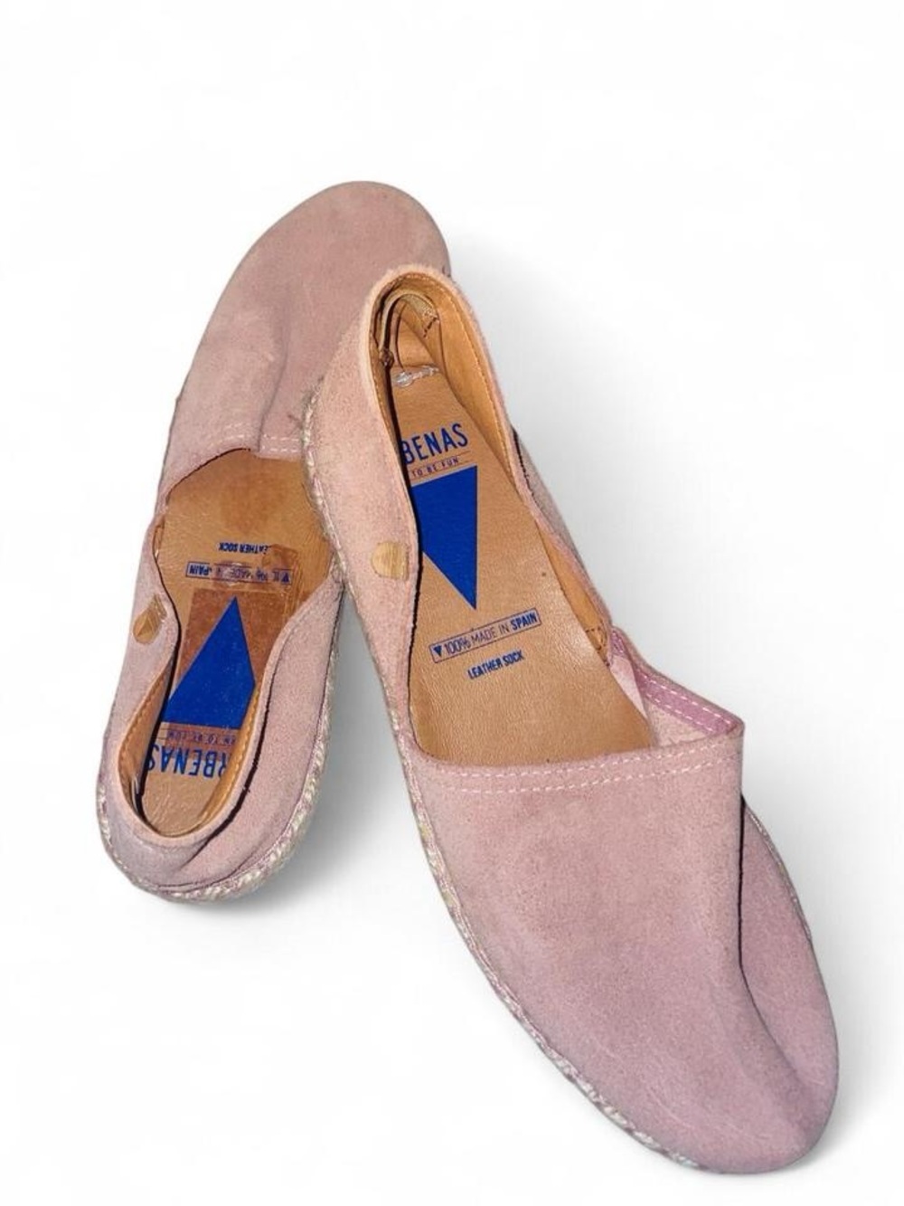 NWOB Verbenas Spain Dusty Pink Suede Espadrille Flats 39 (Women’s 8.5/9)